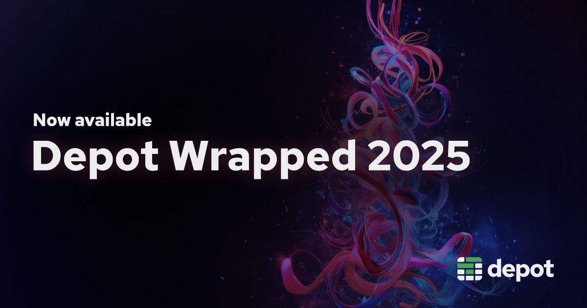 Now available: Depot Wrapped 2025 banner