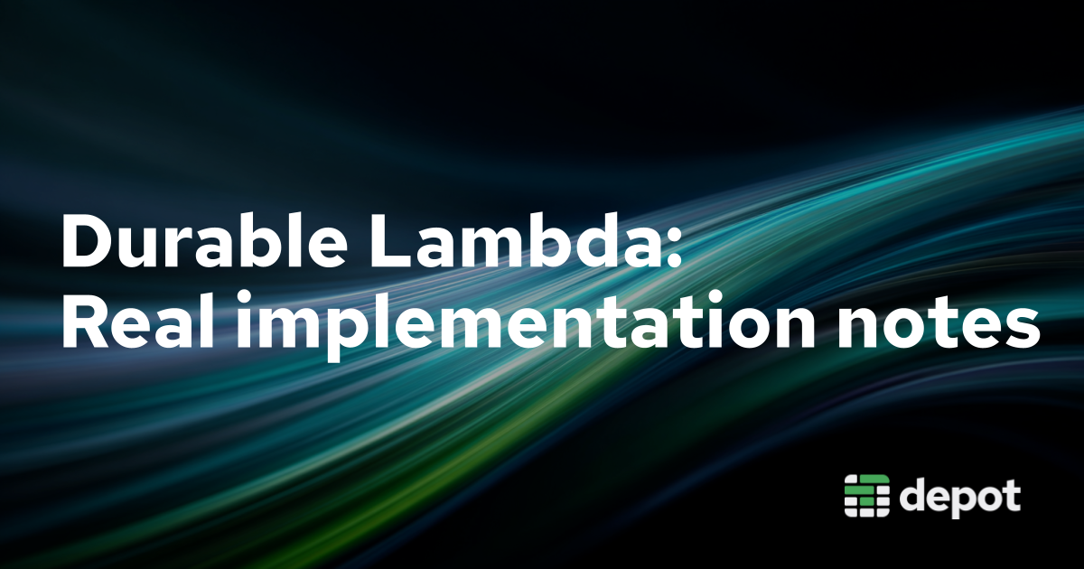 Lambda durable functions: Real implementation notes banner