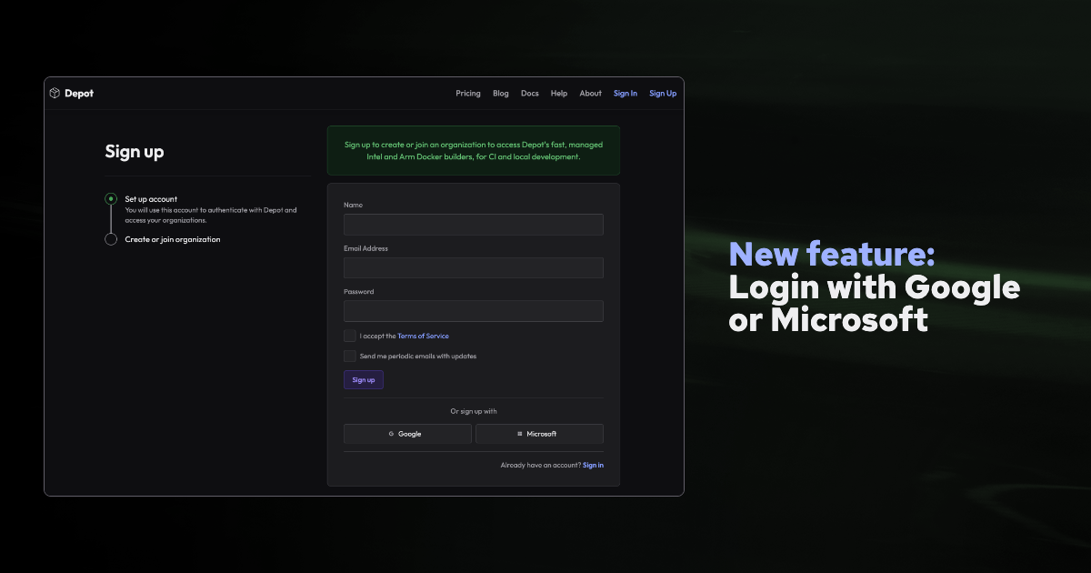New feature: Login with Google and Microsoft banner