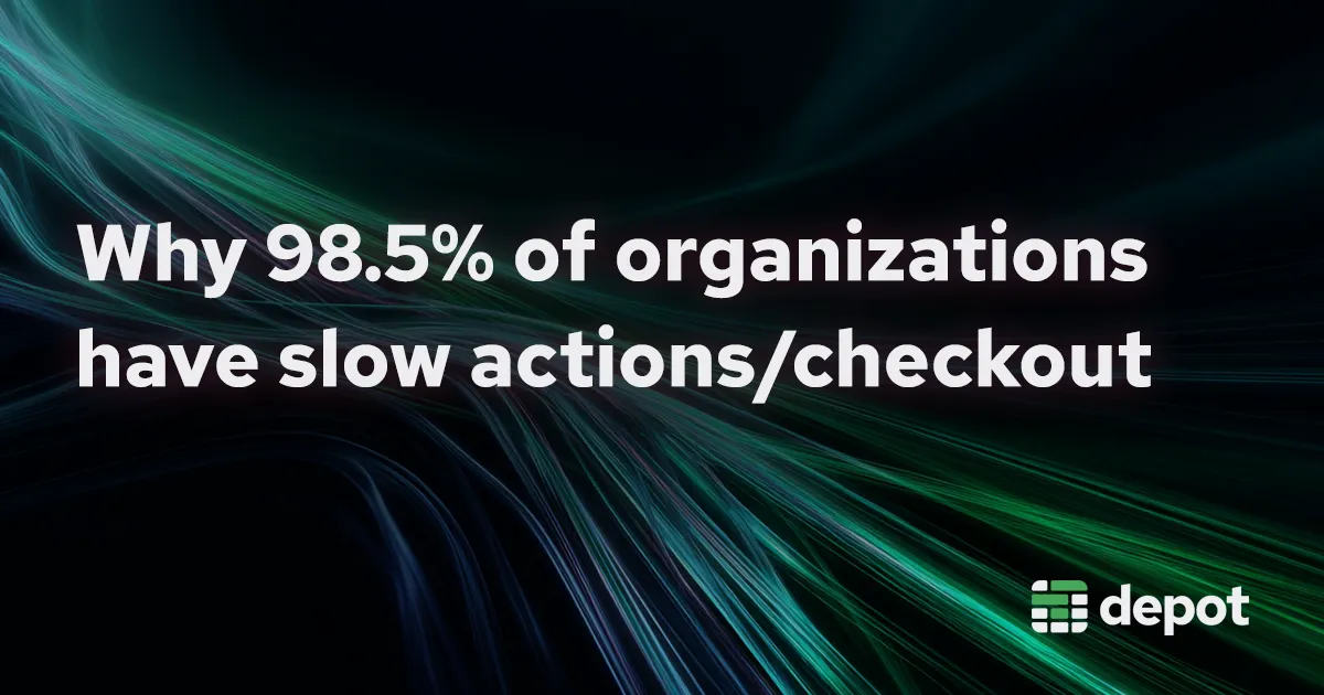 Why 98.5% of organizations have slow actions/checkout banner