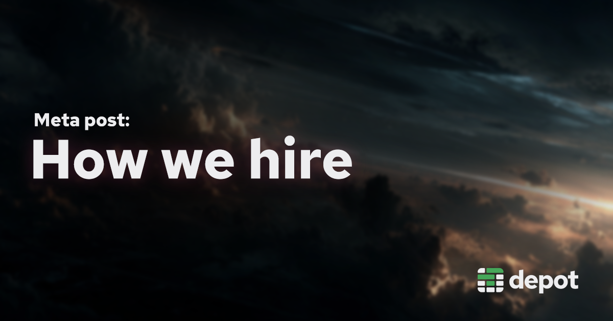 We hire people who care about their work banner